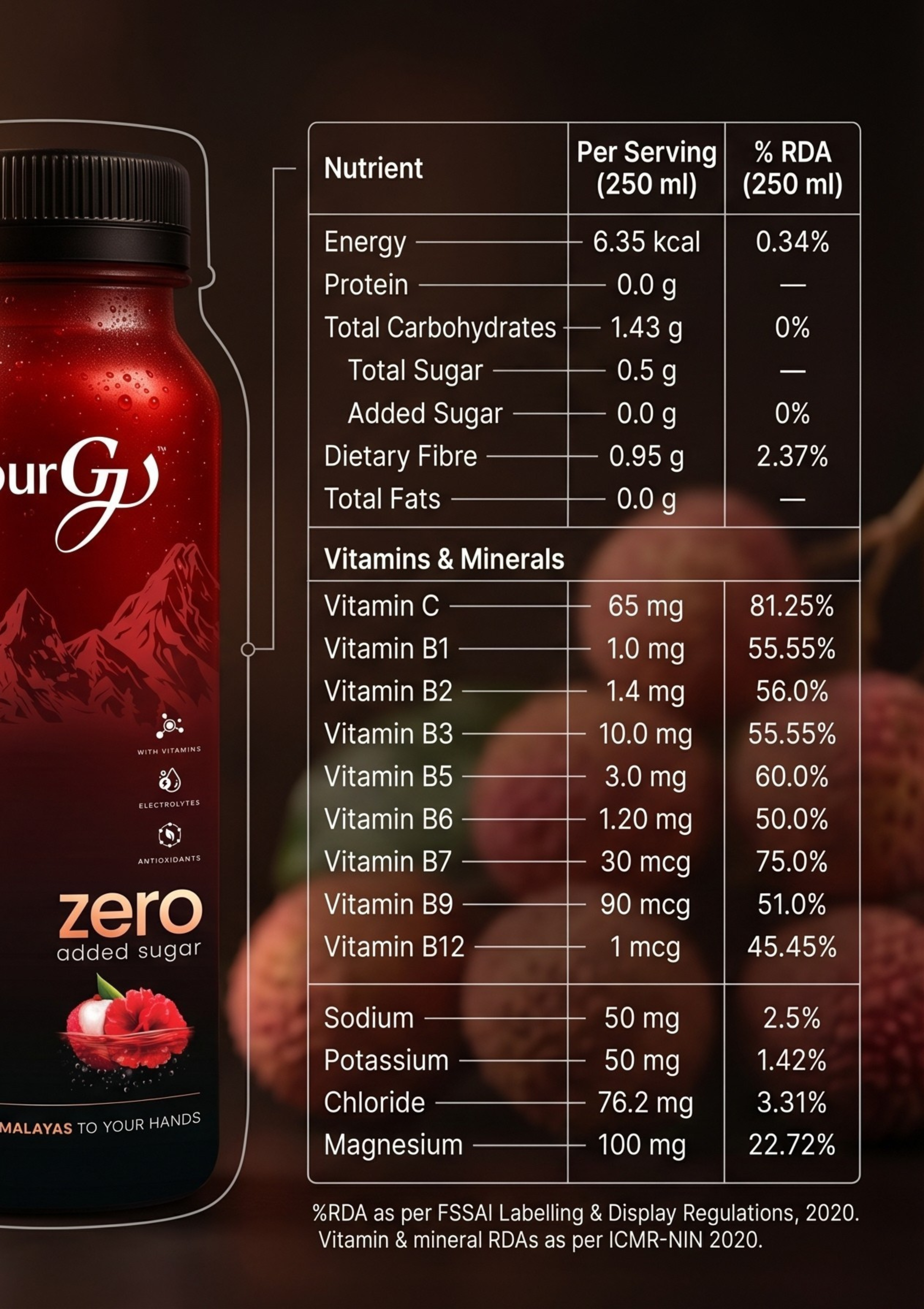 Buransh Juice Lychee Flavour