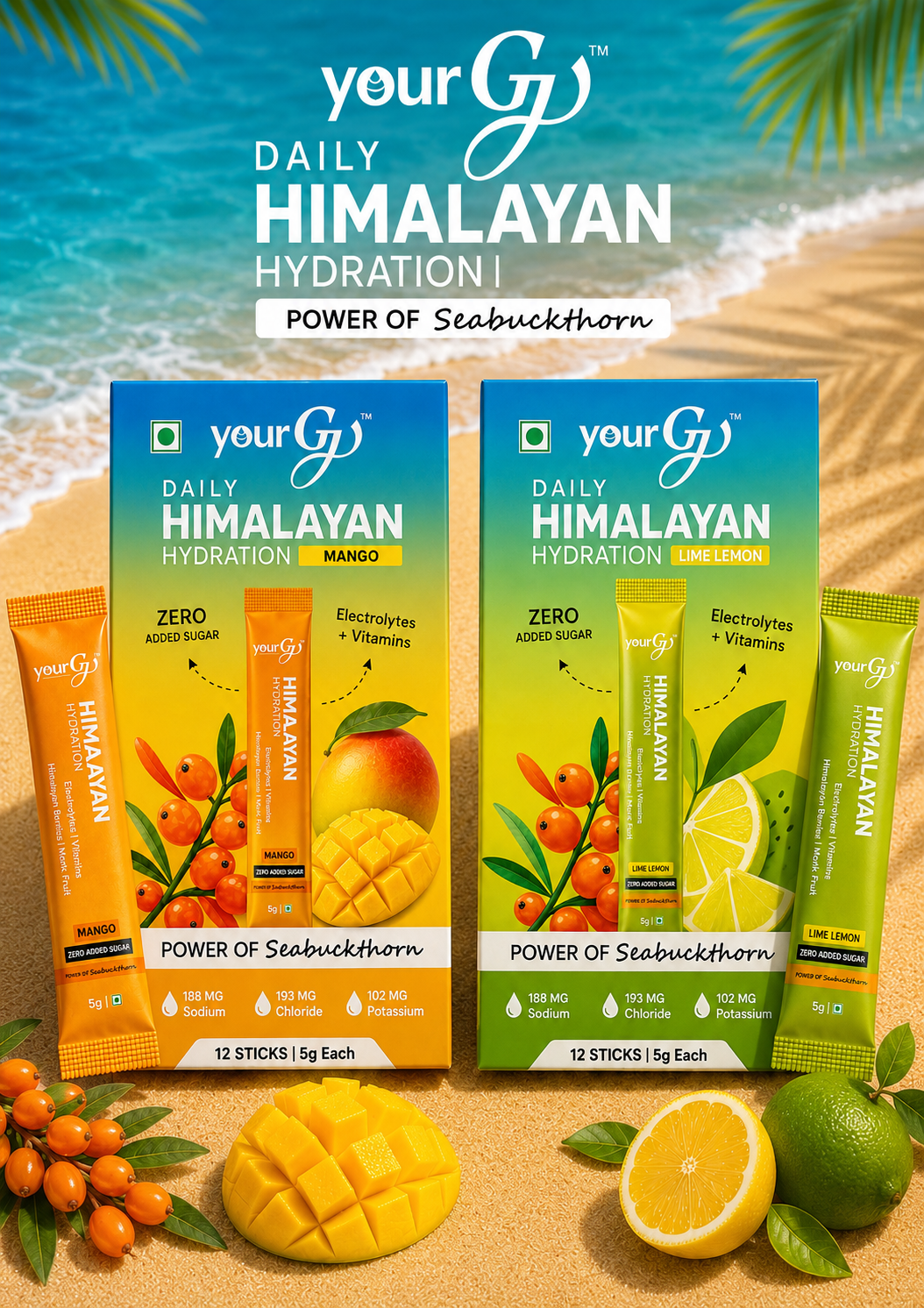 Sea buckthorn Electrolytes Combo (Mango+Lemon)