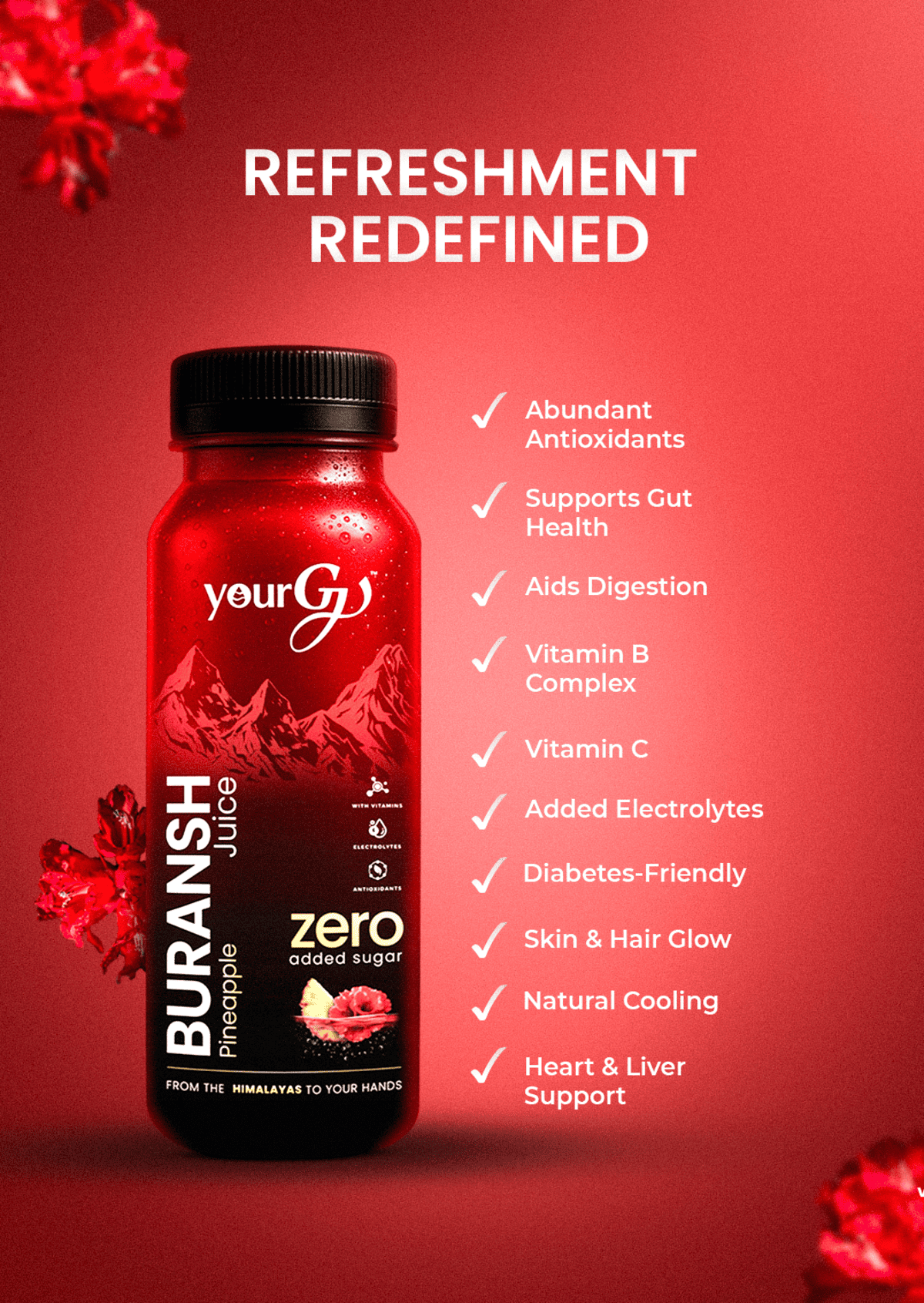 Buransh Juice Pineapple Flavour